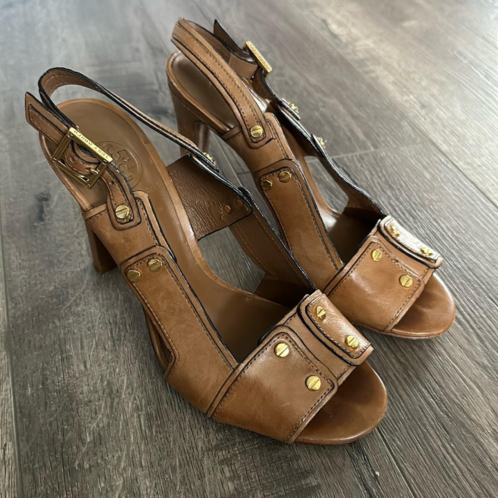 Tory Burch | Tan Leather Slingbacks Sz 7 1/2